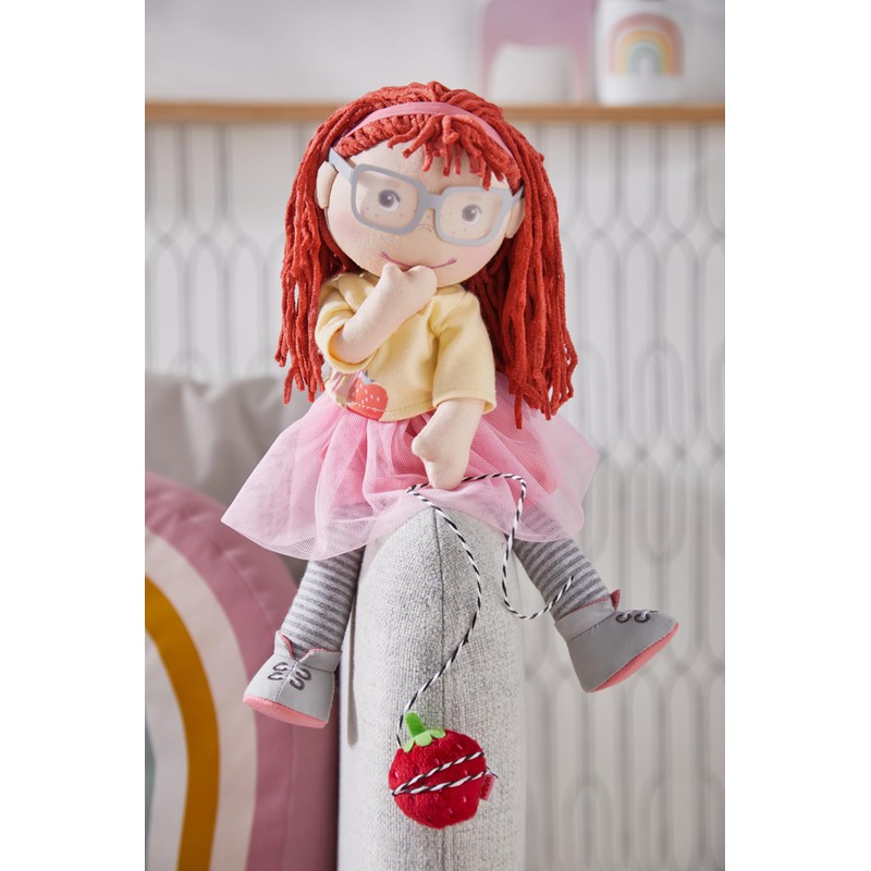 HABA Ava Doll, 30 cm Doll with Glasses, Rag Doll