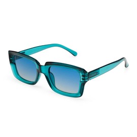 Contacta, DAFNE Women's Polarized Lens Sunglasses Shiny Semi Transparent Clear Vision Emerald 24g, emerald