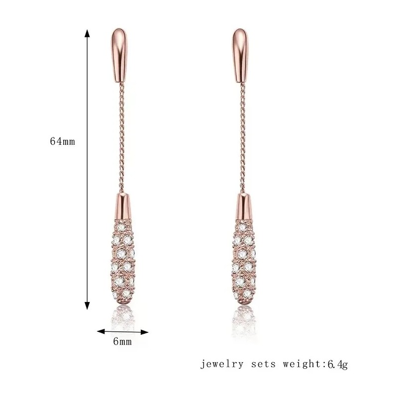 Aretes Plata Dama Oro Rosa Elegante Y Casual Toda Ocasión