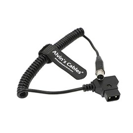 Alvin's Cables D-Tap to Mini XLR 4 Pin Female Coiled Power Cable for ARRI RED Cameras 12V TV Logic Monitor