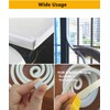 Indoor Weather Stripping, 1/2"(W) x 1/8"(T) x 39.4ft(L) Doors Windows