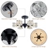 peskoe 16.9" Industrial Black Semi Flush Mount Ceiling Light Fixture,