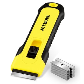 JETMORE Razor Blade Scraper Tool With 15pcs Extra Blades, Paint Scraper for Cleaning, Glass Scraper for Windows, Oven Cleaning Tools, Cuchilla Para Limpiar Cosina, Cleaning Razor for Ceramic Stove Top