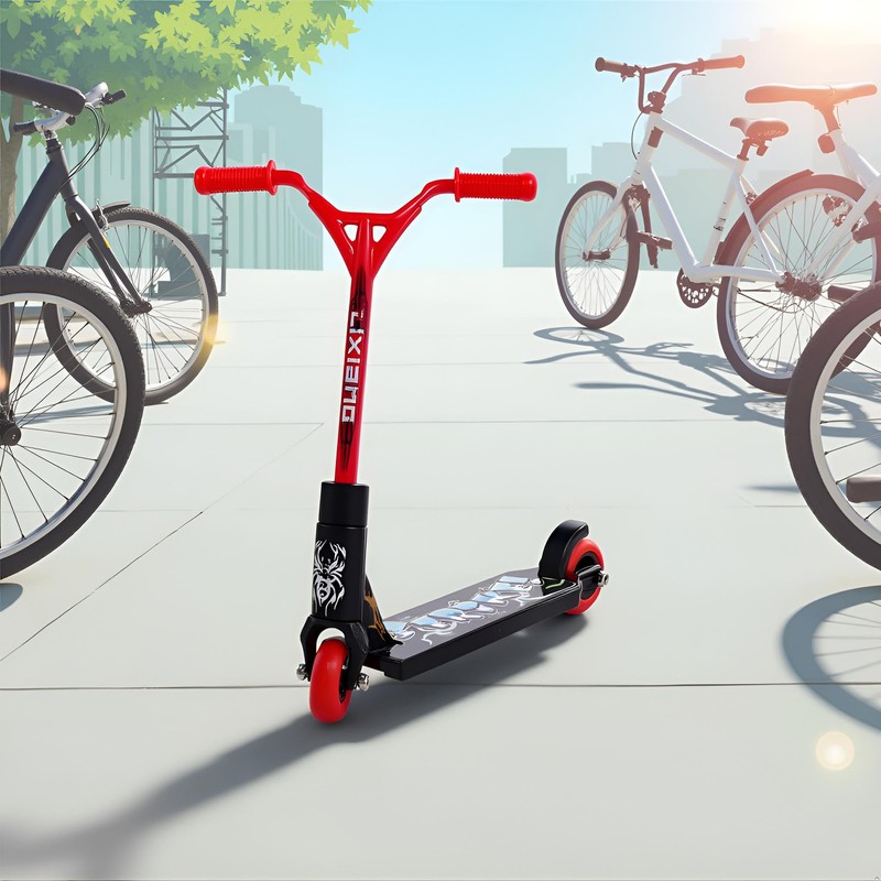 1Pc Red Mini Finger Scooter, Cute Mini Skateboards Plastic Finger