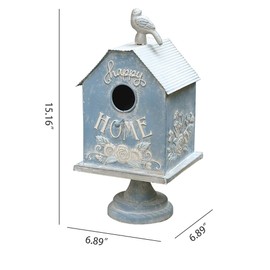 Vintage Rustic Bird Houses for Outside Metal Retro Bird Nest Box for Bluebird Wren Chickadee Hummingbird Sparrow Garden Patio Outdoors Unique Distressed Decoration Birdhouses