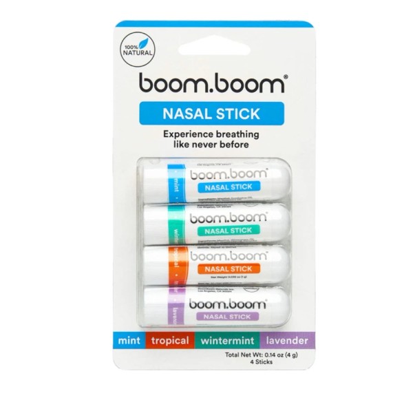 BoomBoom Nasal Inhaler Stick Energy Boost Focus Aromatherapy Essential Oil