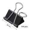 Staples Medium Binder Clips, 0.63" Capacity, Black, 144 Clips/Pack (ST32003)
