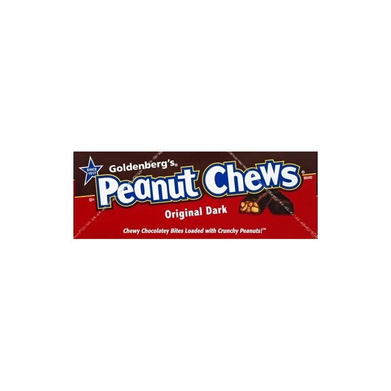 Just Born Goldenberg’s Peanut Chews Original Dark Candy Bars, 2
