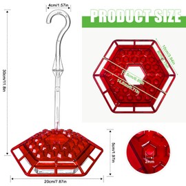 2025 Upgraded Sherem Hummingbird Feeder - 30 Feeding Ports, Hummingbird Feeder for Outdoors Leak-Proof, Ant & Bee Proof with Built-in Ant Moat, Easy Fill & Clean, Bird Feeders for Outdoors (1 Pack)