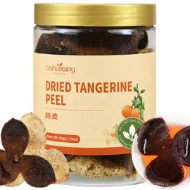 Baihuatang Natural Dried Tangerine Peel for Tea ‌Dried Tangerine Peel 50g (1.76oz) | Xinhui Chen Pi | Matured Mandarin Peel | No Additives 新会陈皮