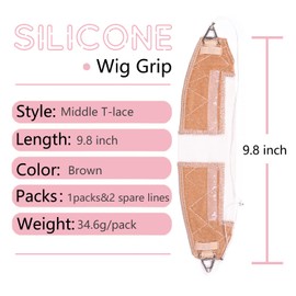 Comfortable Velvet Wig Grip Band And Adjustable Elastic Fishing Line Transparent Invisible T Lace Non-slip Silicone Wig Grip Band Suitable For The Top Of The Head And Wigs