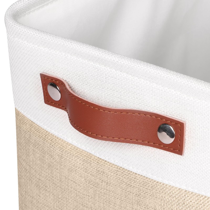 Univivi 15 inch Storage Baskets for Shelves with Handles Hard