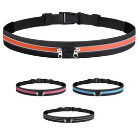 JUMAHE Slim Running Belts for Women Men - Running Phone Holder Fanny Pack for Key, Accessories Fits ALL Cell Phones, Orange