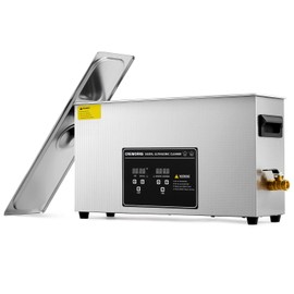 CREWORKS 10L Digital Ultrasonic Cleaner for Elongated Objects, 240W Professional Ultrasonic Parts Cleaner with Heater and Timer, 2.6 gal Lab Ultrasound Cleaner Machine for Gun Part Machine Auto Tool