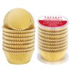 Caperci Standard Cupcake Liners Gold Foil Muffin Baking Cups 150-Pack