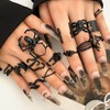 Goth Rings - 20PCS Black Ring, Grunge Rings, EMO Jewellery,
