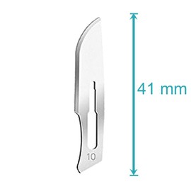 May Scalpel Set: Stainless Steel Handle No.3 and 10 Carbon Steel Blades