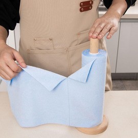 Microfiber Cleaning Cloth Roll - 20 Pack, Reusable Paper Towels Blue Tear Away Towels, Microfiber Towels for Cars, Super Absorbent Lint Free Cleaning Rags for House, Kitchen, Window