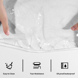 Transparent Tablecloth, PVC Waterproof Tablecloths, Outdoor Table Protector, Transparent Table Cover, Suitable for Kitchen, Balcony, Garden, Dining Room (Diameter 76 cm)