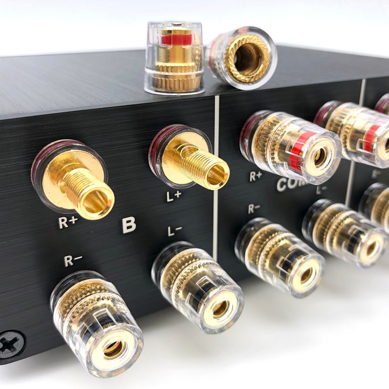 2(1)-in-1(2)-Out Speaker Amplifier Switcher Stereo Home Audio Selector Passive Switch