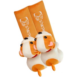 KERU Seat Belt Cover, Seat Belt, Cushion, Car, Kids, Cute, Animal, Set of 2 (Dogs)