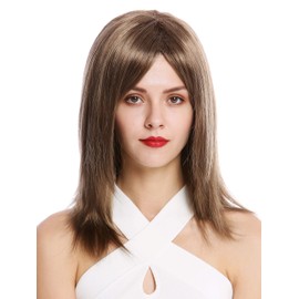 WIG ME UP - GFW2472-18 Women's Wig Medium Length Straight Fringe Brown Medium Brown