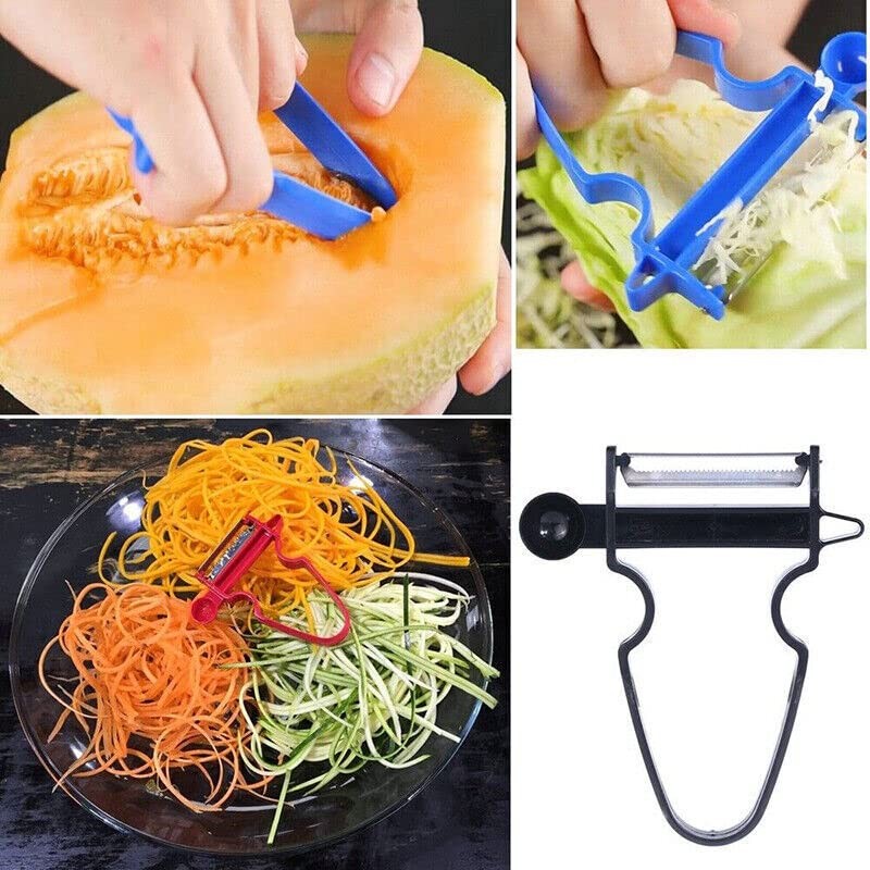3PCS Vegetable Peeler Slicer Shredder Peeler Julienne Strips Cutter Fruit