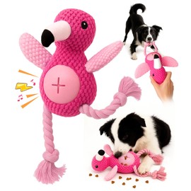 Swooflia Tug of War Dog Toy - Enrichment Interactive Squeaky Rope Toys to Keep Them Busy, Plush Cute Teething Clean for Small Dogs Crinkle Puppy Chew Toy for Treat and Playing