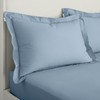 Bianca 200 Thread Count Cotton Percale Oxford Pillowcase Pair Blue