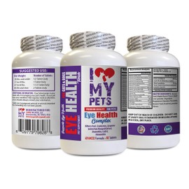 Eye Support for Dogs - Pets Eye Health for Dogs and Cats - Best Premium Complex - astaxanthin for Dogs - 1 Bottle (60 Treats)