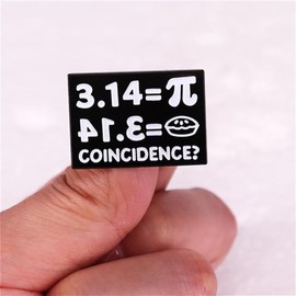 yangjinyu Cartoon Math Enamel Pin Mathematics Pi Brooch Lapel Pin Shirt Bag Collar Decoration Jewelry Fun Science Student Gifts for Math Lover Students Friends, Black