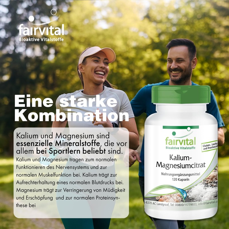 Fairvital Potassium Magnesium Citrate – High Dose – Magnesium +