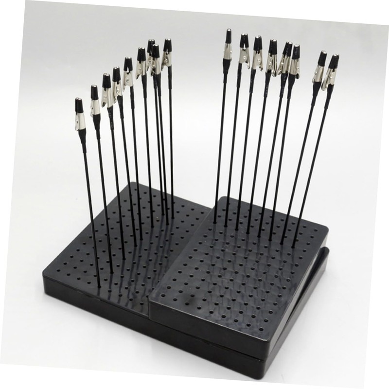 STOBOK Model Making Base Paint Booth Stand 25pcs Clip Base