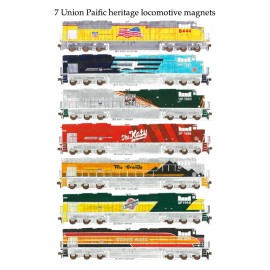 Union Pacific SD70ACe 8444 & UP Heritage Locomotives 7 magnet set Andy Fletcher