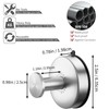 DGYB Suction Cup Hooks for Shower Brushed Nickel Bathroom Hooks