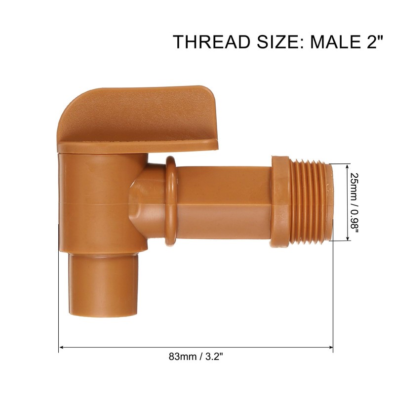 PATIKIL 2" Plastic Spigot Faucet, 10 Packs Barrel Faucet Durable