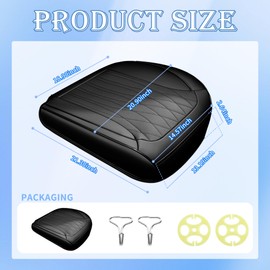 IHOTDER Car Seat Cover with Anti-Slip,Full Wrap Protection Leather Seat Covers for Cars with Storage Pocket,Universal Car Accessories Car Seat Covers Front Seats for Most Vehicles (Black)