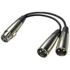 keepdrum YC029 XLR Split Cable Y-Adapter XLR 3-Pin 2x Male