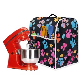 TODIYADDU Black Paw Print Stand Mixer Dust Cover with Handle Waterproof Covers Fit 4.5-8 Quart Tilt Head & Bowl Lift Models Mixers Womens Kitchen Aid Mixer Accessories Easy To Use Present