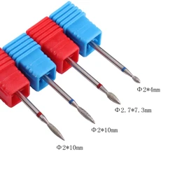 MZCMSL - Broca para cutículas de llama para manicura rusa, broca de seguridad de diamante para uñas, 3/32 brocas para quitar cutículas eléctricas (4 unidades)