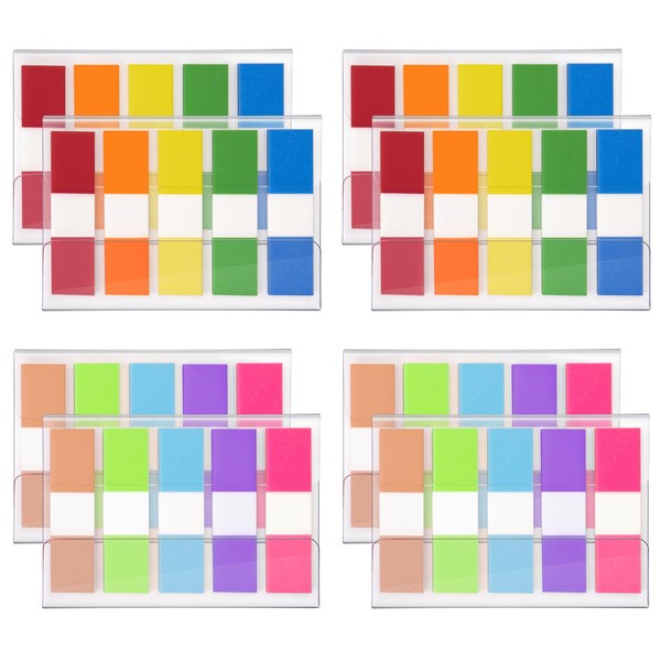 KICNIC Page Markers Sticky Index Tabs 1000 Pcs, Fluorescent Pop