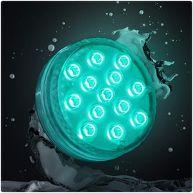 PRECORN Waterproof LED Light for Aquarium, Garden, Bathtub, Decoration, etc. Pool Lighting, LED Underwater with 13 LEDs