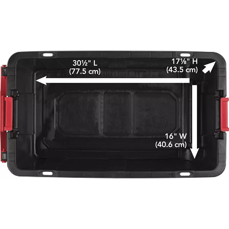 Sterilute Rolling Wheeled Storage Tote 40 gal Heavy Stack 2