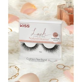 Pestañas Postizas KISS Lash Couture Naked Drama - Tulle 1 Par de Pestañas Suaves y ultrafinas Reutilizables con el cuidado adecuado y sin dañar las...