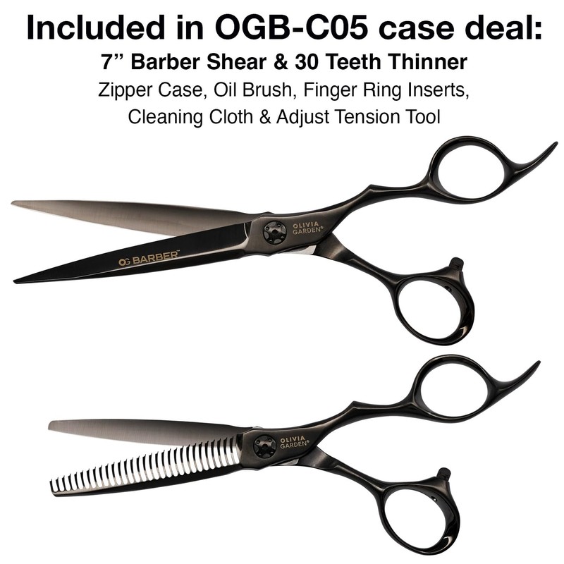 Olivia Garden Barber Shears Intro Kit - Includes Professional Hair