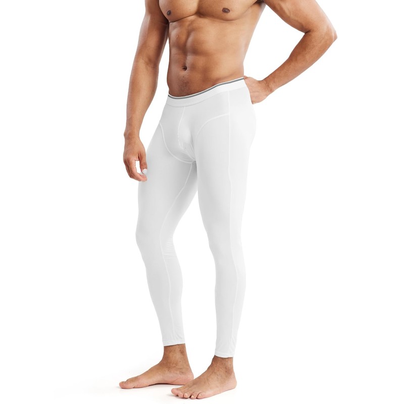 MIZOK Men’s See Through Mesh Compression Pants Ice Silk Yoga