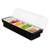BEYLANG Ice Chilled Serving Tray Condiment Pots 5 Compartment Condiment