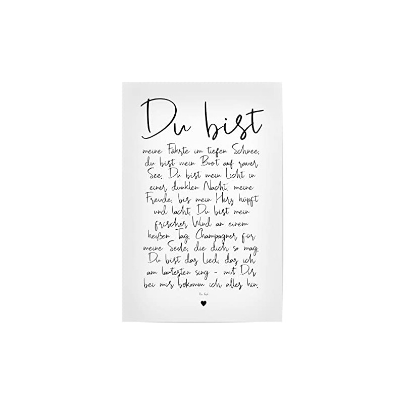 artboxONE Poster 30 x 20 cm Love Letter Typography Du