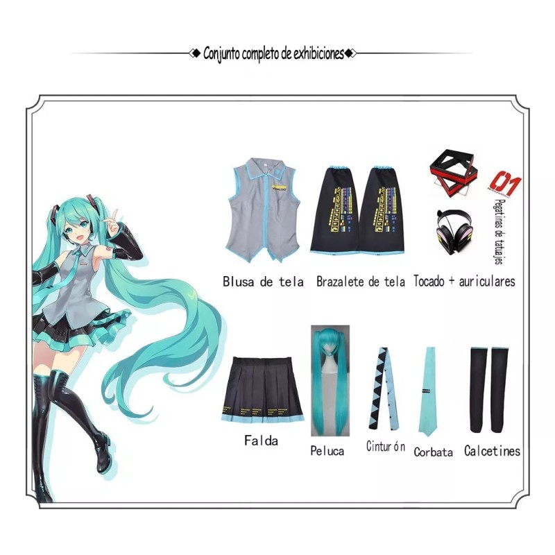 Generic Hatsune Miku Servidor Oficial Cosplay De Charol