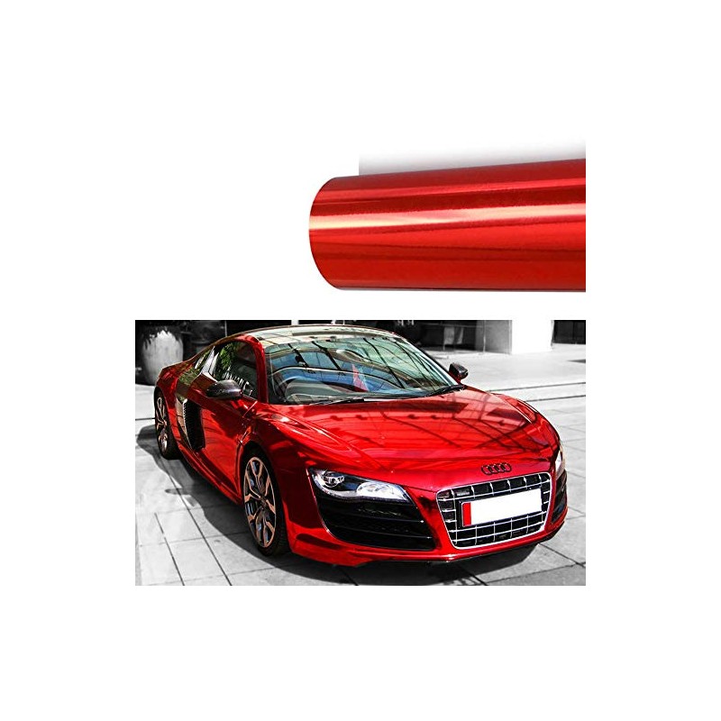 Chrome Mirror Vinyl Film Wrap Sticker Decal Stretchable Reflective Free